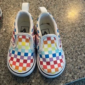 Toddler Rainbow Checker Vans
